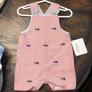 NWT baby boy embroidered overalls